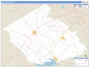 Burleson County, TX <br /> Wall Map <br /> Zip Code <br /> Basic Style 2024 Map