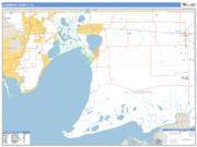 Chambers County, TX <br /> Wall Map <br /> Zip Code <br /> Basic Style 2024 Map