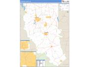Cherokee County, TX <br /> Wall Map <br /> Zip Code <br /> Basic Style 2024 Map