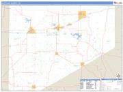 Eastland County, TX <br /> Wall Map <br /> Zip Code <br /> Basic Style 2024 Map