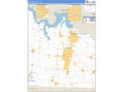 Grayson County, TX <br /> Wall Map <br /> Zip Code <br /> Basic Style 2024 Map