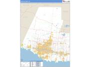 Hidalgo County, TX <br /> Wall Map <br /> Zip Code <br /> Basic Style 2024 Map