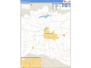 Lamar County, TX <br /> Wall Map <br /> Zip Code <br /> Basic Style 2024 Map