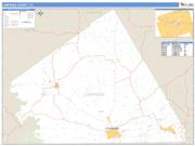 Lampasas County, TX <br /> Wall Map <br /> Zip Code <br /> Basic Style 2024 Map