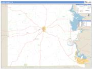 Llano County, TX <br /> Wall Map <br /> Zip Code <br /> Basic Style 2024 Map