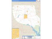 Nacogdoches County, TX <br /> Wall Map <br /> Zip Code <br /> Basic Style 2024 Map