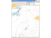 Palo Pinto County, TX <br /> Wall Map <br /> Zip Code <br /> Basic Style 2024 Map