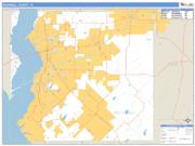 Rockwall County, TX <br /> Wall Map <br /> Zip Code <br /> Basic Style 2024 Map