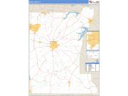 Rusk County, TX <br /> Wall Map <br /> Zip Code <br /> Basic Style 2024 Map
