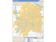 Tarrant County, TX <br /> Wall Map <br /> Zip Code <br /> Basic Style 2024 Map