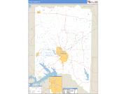 Titus County, TX <br /> Wall Map <br /> Zip Code <br /> Basic Style 2024 Map