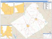 Wharton County, TX <br /> Wall Map <br /> Zip Code <br /> Basic Style 2024 Map