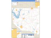 Wood County, TX <br /> Wall Map <br /> Zip Code <br /> Basic Style 2024 Map