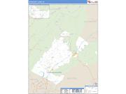 Botetourt County, VA <br /> Wall Map <br /> Zip Code <br /> Basic Style 2024 Map