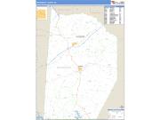 Brunswick County, VA <br /> Wall Map <br /> Zip Code <br /> Basic Style 2024 Map