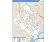 Fairfax County, VA <br /> Wall Map <br /> Zip Code <br /> Basic Style 2024 Map