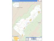 Shenandoah County, VA <br /> Wall Map <br /> Zip Code <br /> Basic Style 2024 Map