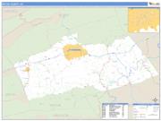 Wythe County, VA <br /> Wall Map <br /> Zip Code <br /> Basic Style 2024 Map