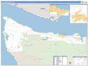Clallam County, WA <br /> Wall Map <br /> Zip Code <br /> Basic Style 2024 Map