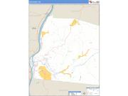 Ohio County, WV <br /> Wall Map <br /> Zip Code <br /> Basic Style 2024 Map