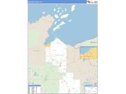 Ashland County, WI <br /> Wall Map <br /> Zip Code <br /> Basic Style 2024 Map