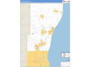 Ozaukee County, WI <br /> Wall Map <br /> Zip Code <br /> Basic Style 2024 Map