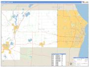 Racine County, WI <br /> Wall Map <br /> Zip Code <br /> Basic Style 2024 Map