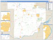 Sauk County, WI <br /> Wall Map <br /> Zip Code <br /> Basic Style 2024 Map
