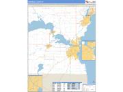 Winnebago County, WI <br /> Wall Map <br /> Zip Code <br /> Basic Style 2024 Map