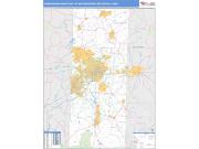 Greensboro-High Point <br /> Wall Map <br /> Basic Style 2024 Map