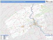 Harrisburg-Carlisle <br /> Wall Map <br /> Basic Style 2024 Map