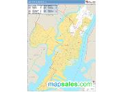 Jersey City <br /> Wall Map <br /> Basic Style 2024 Map