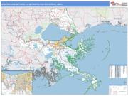 New Orleans-Metairie <br /> Wall Map <br /> Basic Style 2024 Map
