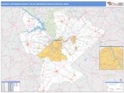 Augusta-Richmond County <br /> Wall Map <br /> Basic Style 2024 Map
