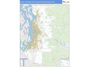 Seattle-Tacoma-Bellevue <br /> Wall Map <br /> Basic Style 2024 Map