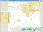 South Bend <br /> Wall Map <br /> Basic Style 2024 Map