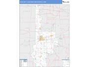 Terre Haute <br /> Wall Map <br /> Basic Style 2024 Map