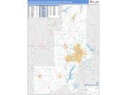 Durham-Chapel Hill <br /> Wall Map <br /> Basic Style 2024 Map