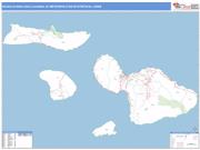 Kahului-Wailuku-Lahaina <br /> Wall Map <br /> Basic Style 2024 Map