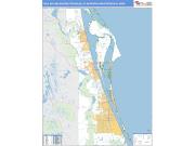 Palm Bay-Melbourne-Titusville <br /> Wall Map <br /> Basic Style 2024 Map