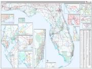 Florida <br /> Wall Map <br /> Premium Style 2024 Map