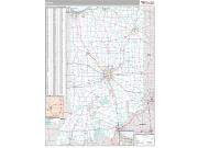 Indiana <br /> Wall Map <br /> Premium Style 2024 Map