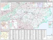 North Carolina <br /> Wall Map <br /> Premium Style 2024 Map