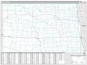 North Dakota <br /> Wall Map <br /> Premium Style 2024 Map