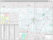 Oklahoma <br /> Wall Map <br /> Premium Style 2024 Map