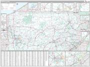 Pennsylvania <br /> Wall Map <br /> Premium Style 2024 Map