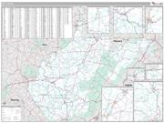 West Virginia <br /> Wall Map <br /> Premium Style 2024 Map
