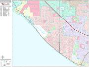 Huntington Beach <br /> Wall Map <br /> Premium Style 2024 Map