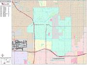 Inglewood <br /> Wall Map <br /> Premium Style 2024 Map