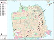 San Francisco <br /> Wall Map <br /> Premium Style 2024 Map